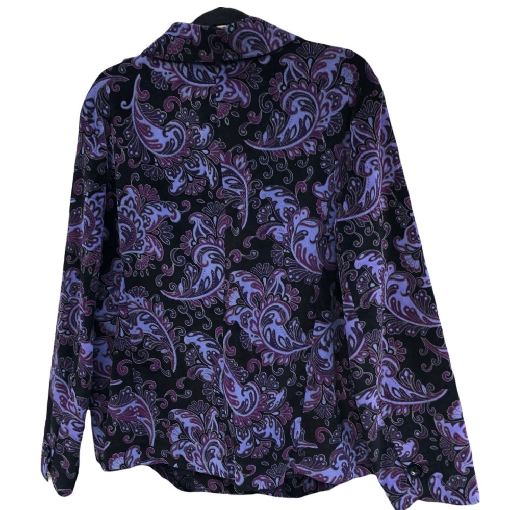 Charter Club purple paisley jacket 2X